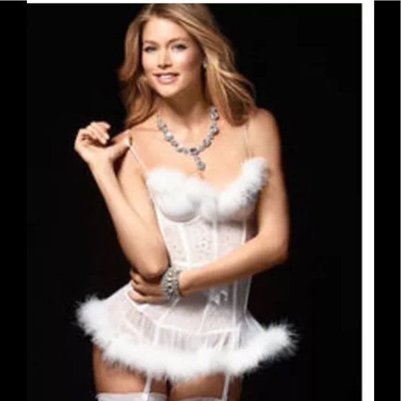 Victoria's Secret Other - VS Corset Merry Widow Bridal White Lace Fluff 36B